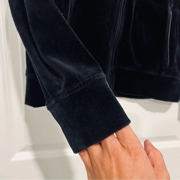 Lauren Ralph Lauren Active Women's Velour Zip Jacket Gold Embroidered Crest MP - Picture 4 of 7